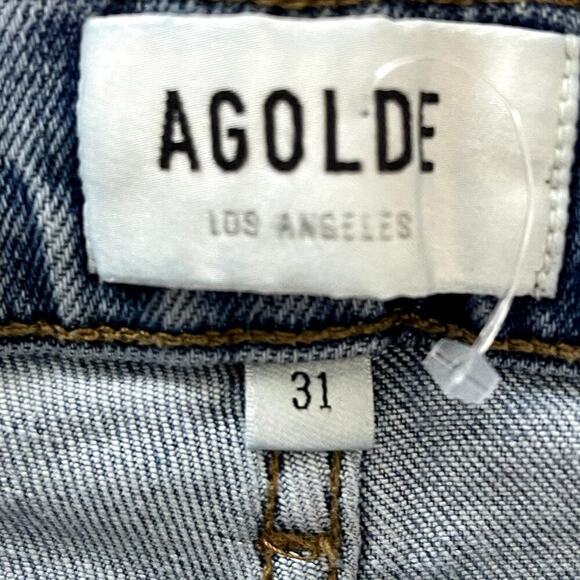 AGOLDE SWERVE TONI MID RISE LIGHT BLUE WOMENS‎ JEAN SIZE 31 - Picture 9 of 10
